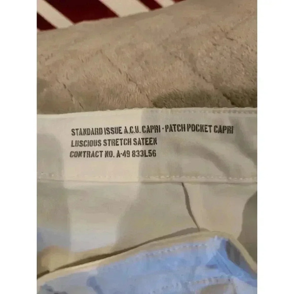 Adriano Goldschmied Women's White Capri Pants M Patch Pocket Casual - Picture 14 of 15